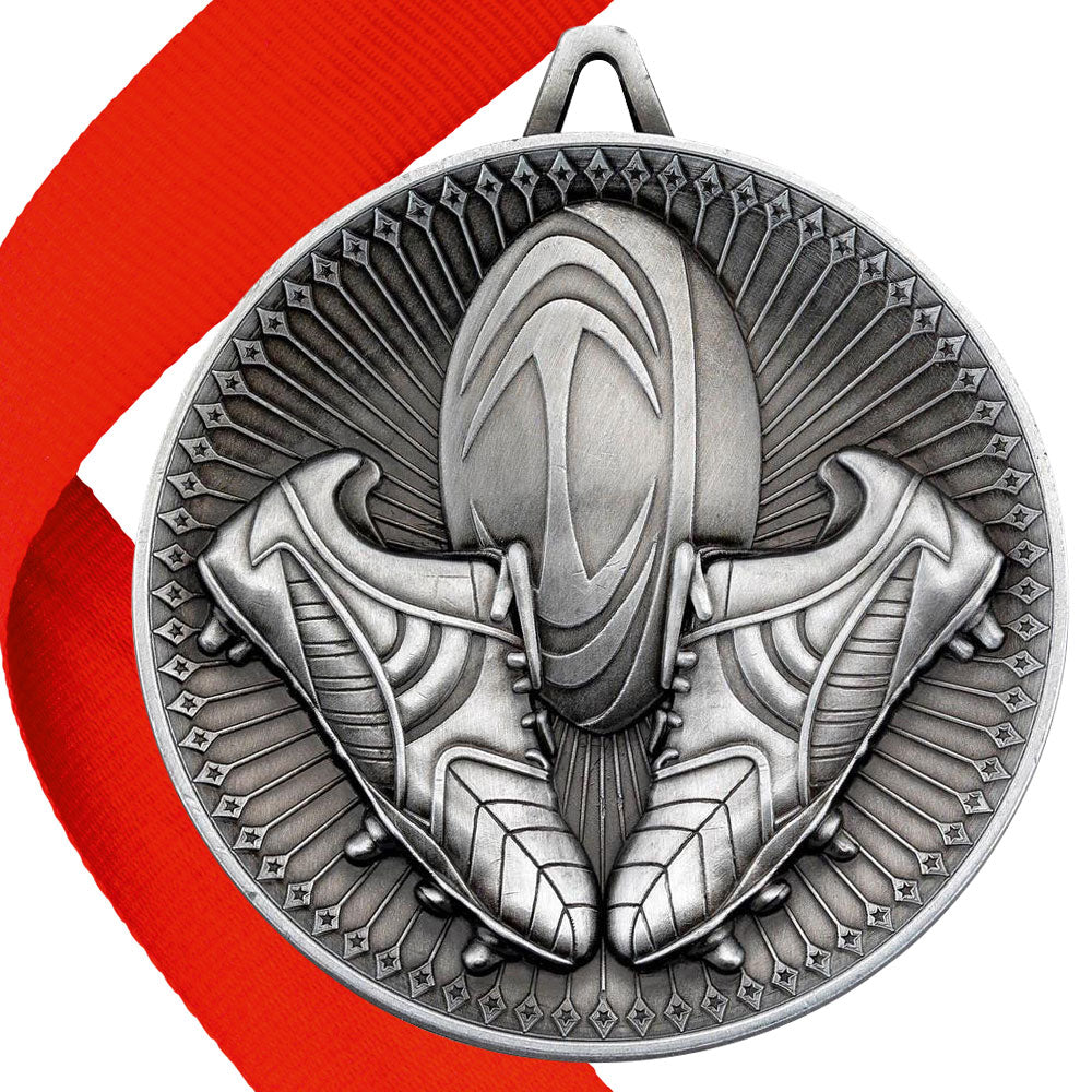Rugby Antique Style 60mm Medal BW Trophies