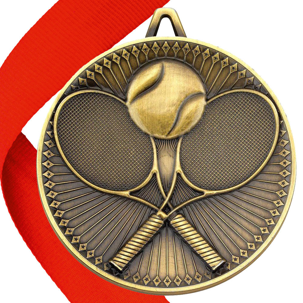 Tennis Antique 60mm Medal BW Trophies