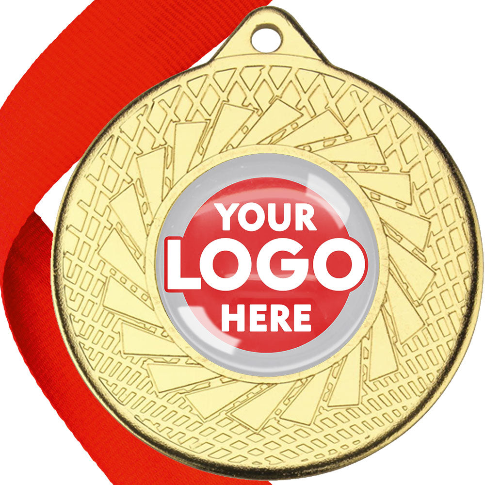 50mm Blade Design Wreath Medals on Ribbons