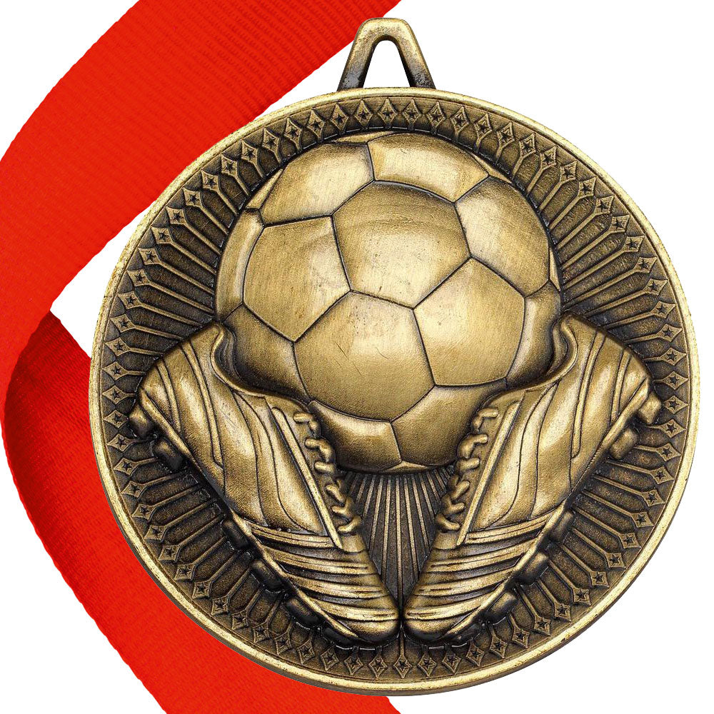 Football + Boots 60mm Medal