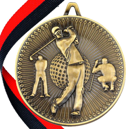 Golf Antique Style 60mm Medal