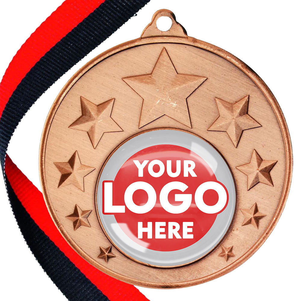 50mm Multi Star Medal on a Ribbon