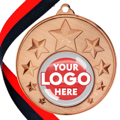 50mm Multi Star Medal on a Ribbon