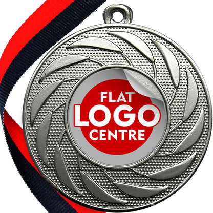 Spinner Design Medal flat centre - MINIMUM ORDER 100