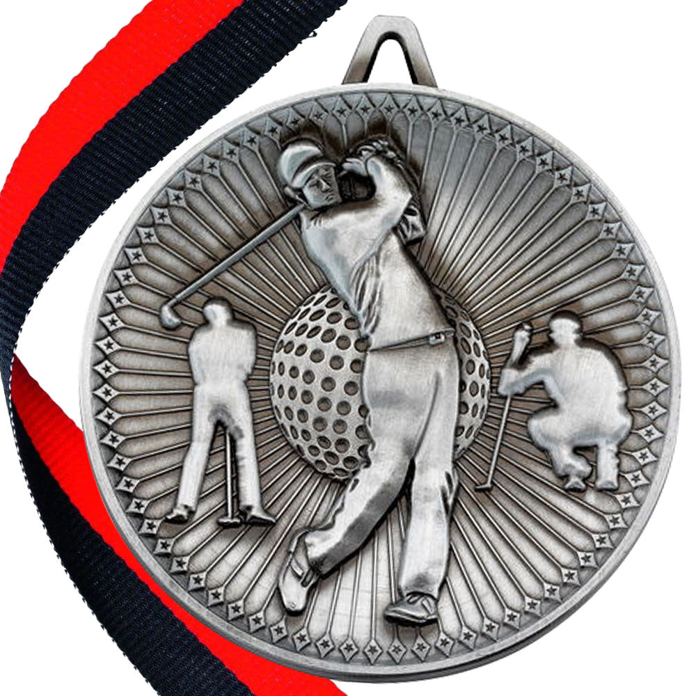 Golf Antique Style 60mm Medal