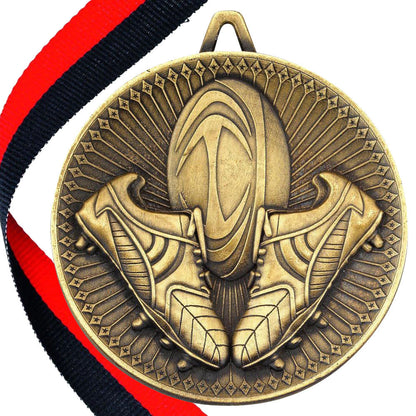 Rugby Antique Style 60mm Medal BW Trophies