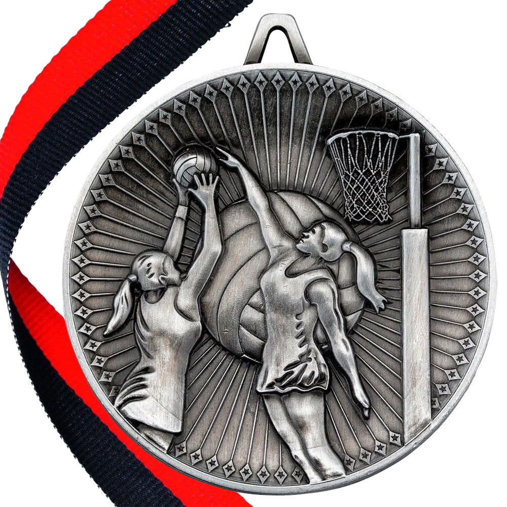 Netball Antique 60mm Medal