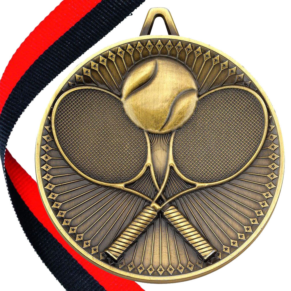 Tennis Antique 60mm Medal BW Trophies