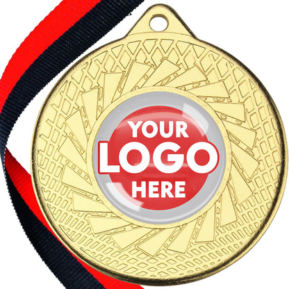 50mm Blade Design Wreath Medals on Ribbons