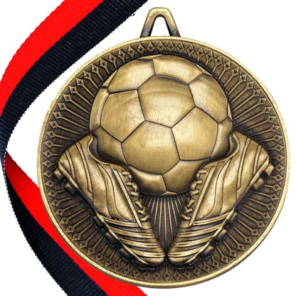 Football + Boots 60mm Medal