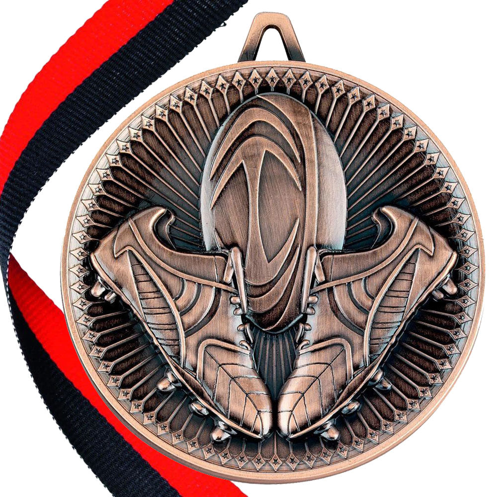 Rugby Antique Style 60mm Medal BW Trophies