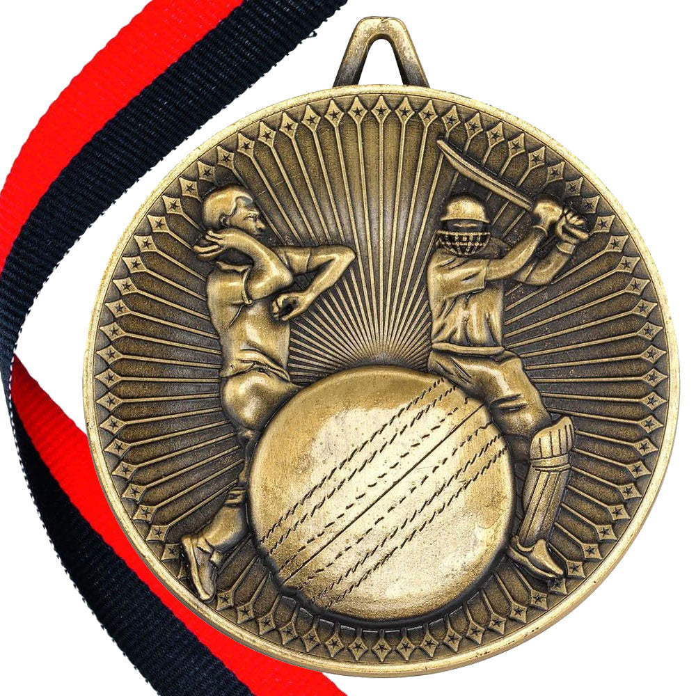 Cricket Antique 60mm Medal BW Trophies