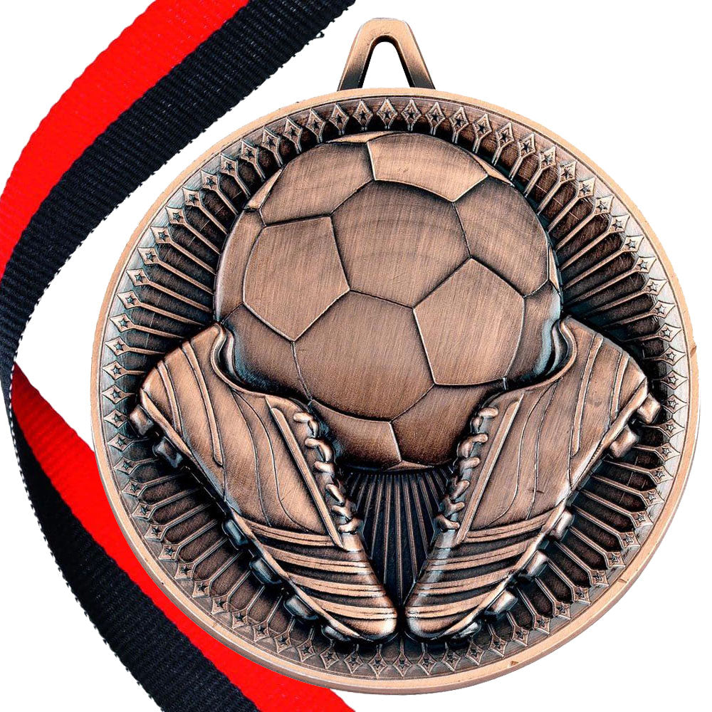 Football + Boots 60mm Medal