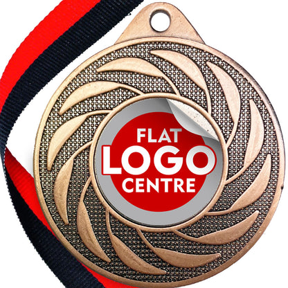 Spinner Design Medal flat centre - MINIMUM ORDER 100