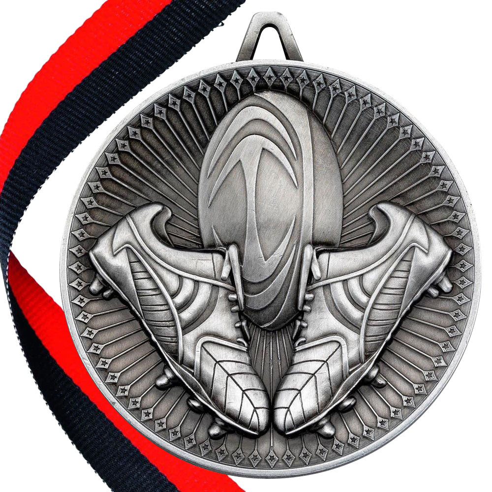 Rugby Antique Style 60mm Medal BW Trophies