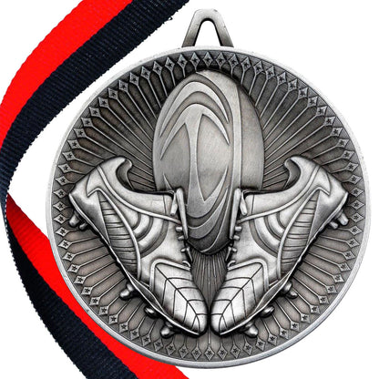 Rugby Antique Style 60mm Medal BW Trophies