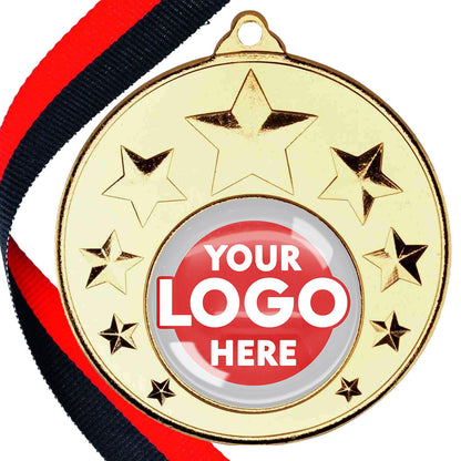 50mm Multi Star Medal on a Ribbon