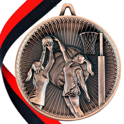 Netball Antique 60mm Medal