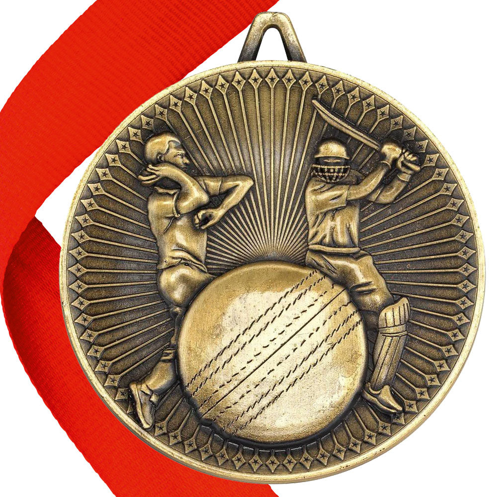 Cricket Antique 60mm Medal BW Trophies