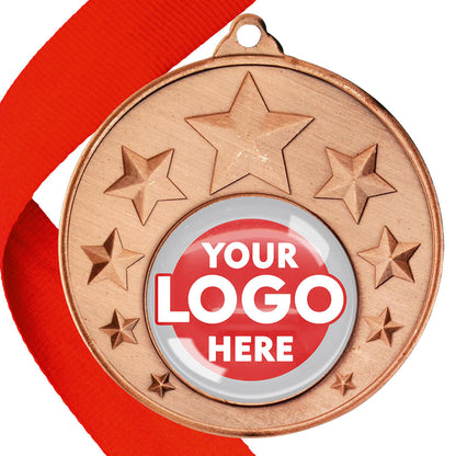 50mm Multi Star Medal on a Ribbon