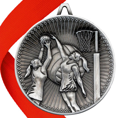 Netball Antique 60mm Medal