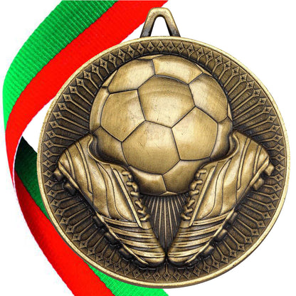 Football + Boots 60mm Medal