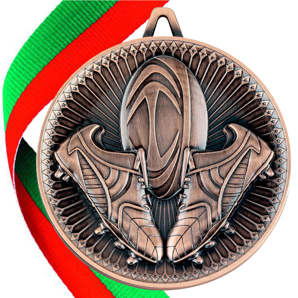 Rugby Antique Style 60mm Medal BW Trophies