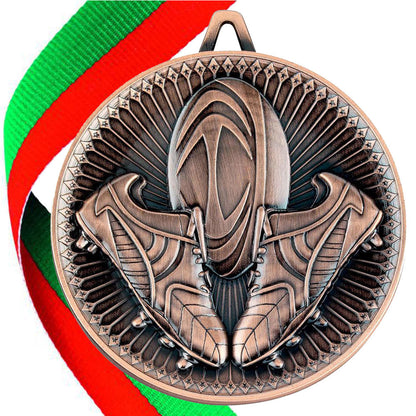 Rugby Antique Style 60mm Medal BW Trophies