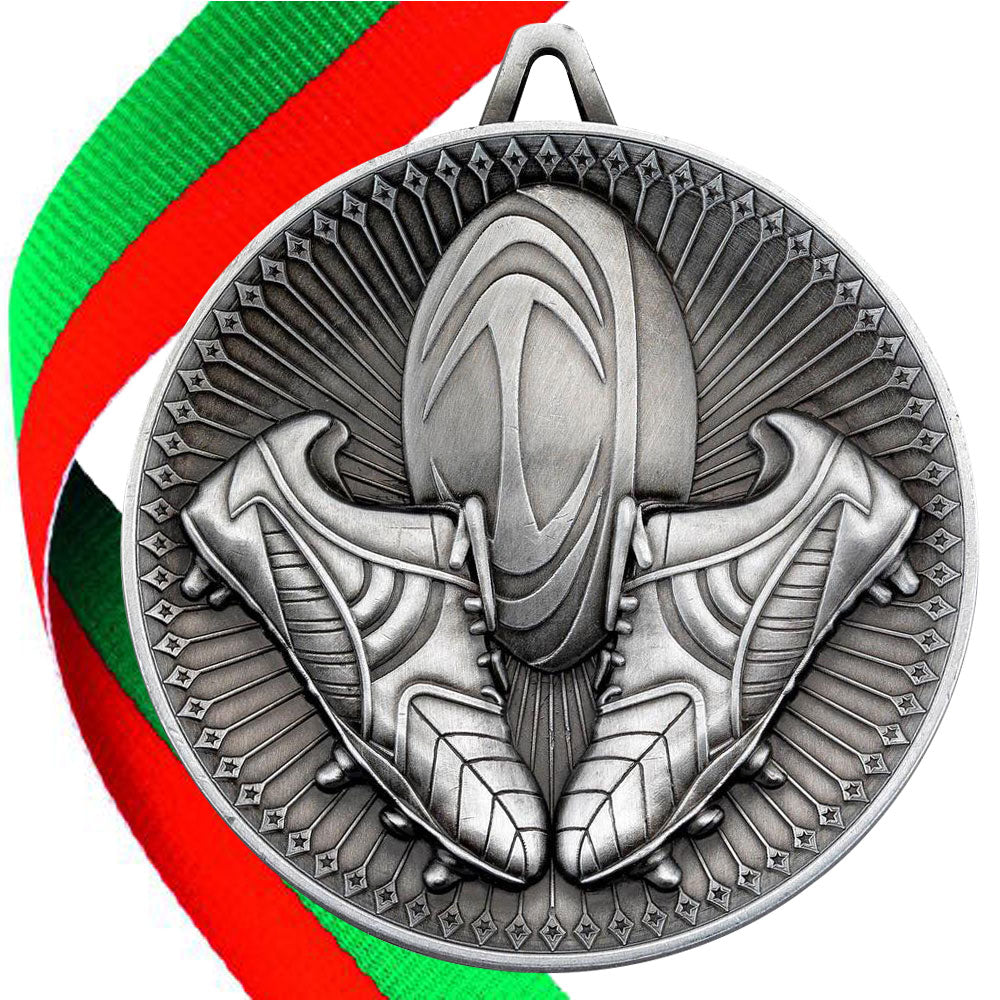 Rugby Antique Style 60mm Medal BW Trophies