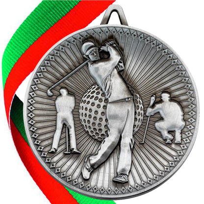 Golf Antique Style 60mm Medal