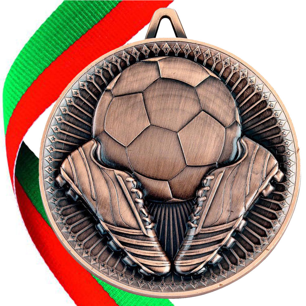 Football + Boots 60mm Medal