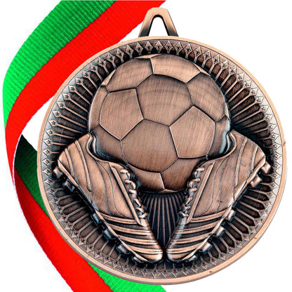 Football + Boots 60mm Medal