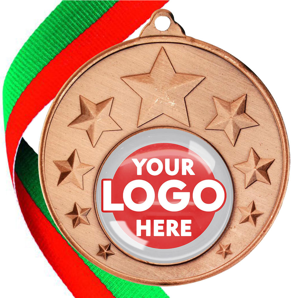 50mm Multi Star Medal on a Ribbon