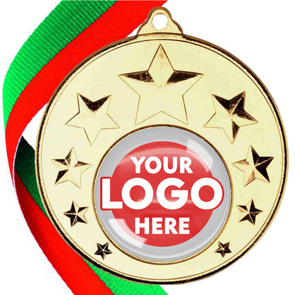 50mm Multi Star Medal on a Ribbon