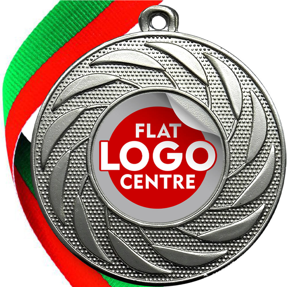 Spinner Design Medal flat centre - MINIMUM ORDER 100