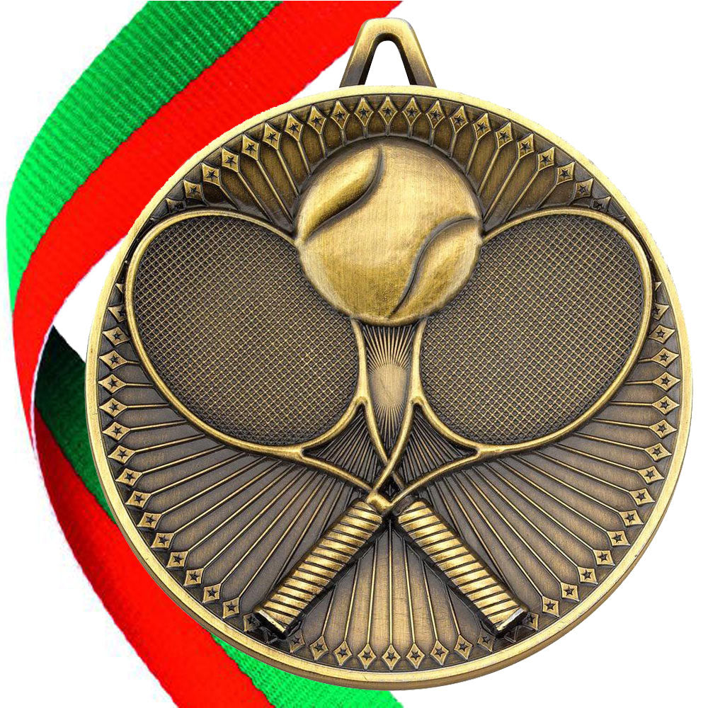 Tennis Antique 60mm Medal BW Trophies