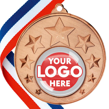 50mm Multi Star Medal on a Ribbon