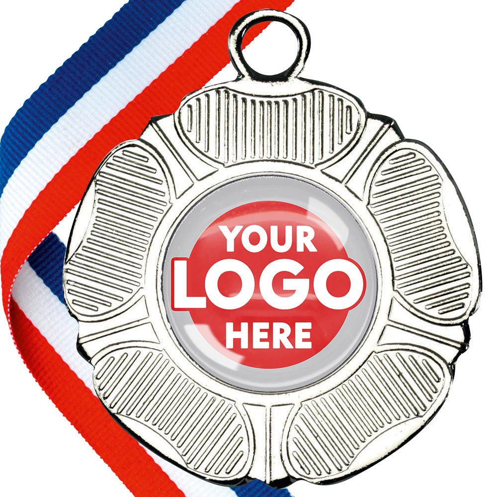 50mm Tudor Rose Medal on a Ribbon