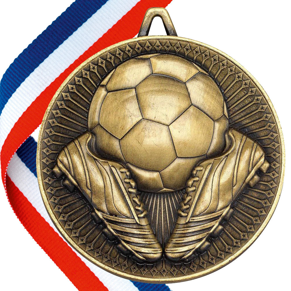 Football + Boots 60mm Medal