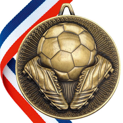 Football + Boots 60mm Medal