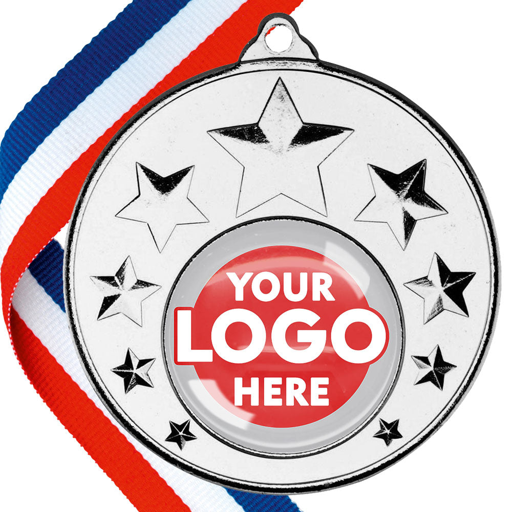 50mm Multi Star Medal on a Ribbon