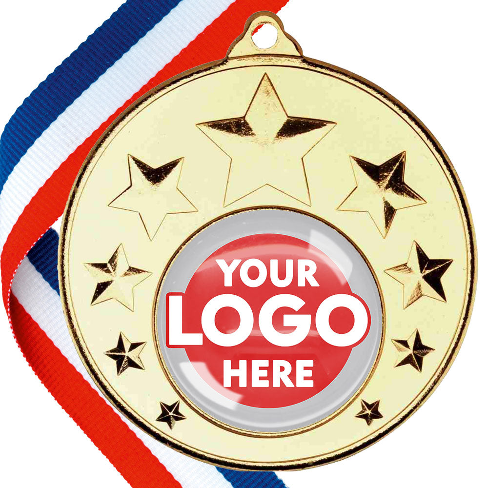 50mm Multi Star Medal on a Ribbon