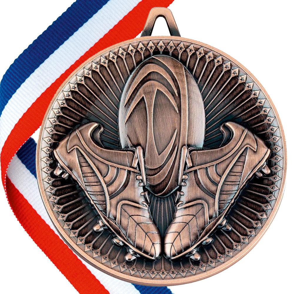 Rugby Antique Style 60mm Medal BW Trophies