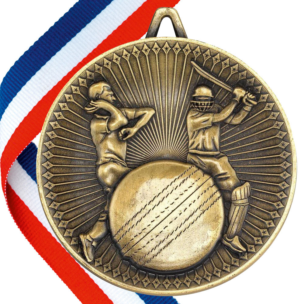 Cricket Antique 60mm Medal BW Trophies