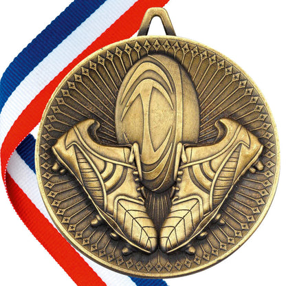 Rugby Antique Style 60mm Medal BW Trophies