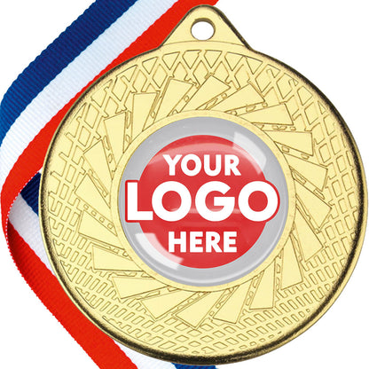 50mm Blade Design Wreath Medals on Ribbons