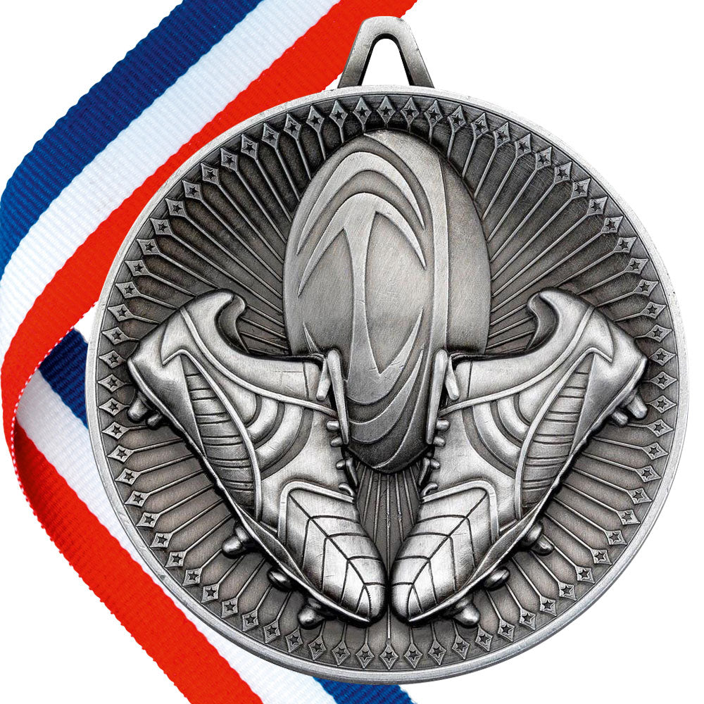 Rugby Antique Style 60mm Medal BW Trophies