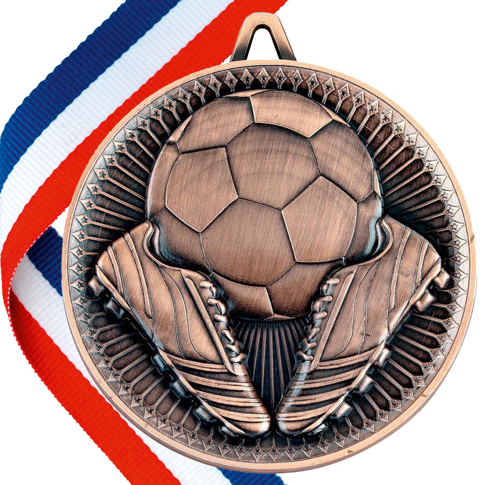 Football + Boots 60mm Medal