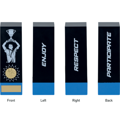 Heavy Football Tower Trophy (5 colors available) (BL1BLBU/GO/RE/SI/WH)