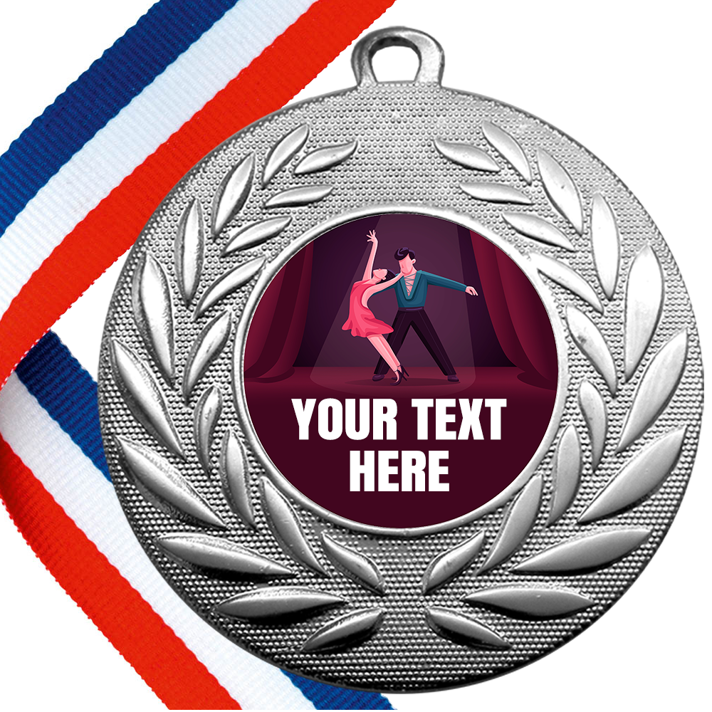 Set of Personalised Dance Wreath Medals On Ribbons